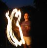 fire juggling close up